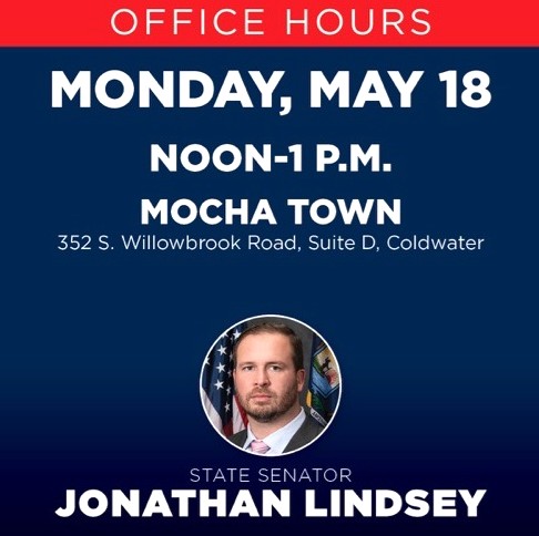 Senator Lindsey Holding Office Hours Monday In Coldwater